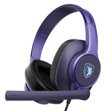SADES gaming headset UPOWER, 3.5mm σύνδεση, 40mm, μωβ