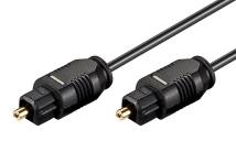 GOOBAY καλώδιο ήχου Toslink 50447, gold plated, 2.2mm, 2m, μαύρο