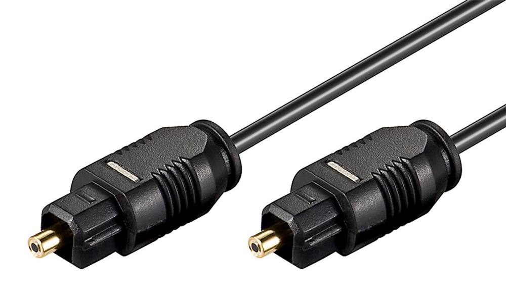 GOOBAY καλώδιο ήχου Toslink 51219, gold plated, 2.2mm, 5m, μαύρο