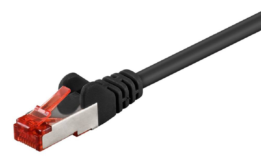 GOOBAY καλώδιο δικτύου 93215, CAT 6 S/FTP, copper, 250MHz, 0.25m, μαύρο