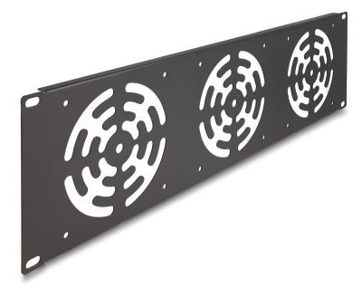 DELOCK κάλυμμα για 3x 120mm ανεμιστήρες 66747 για rack 19"/3U, μεταλλικό, μαύρο