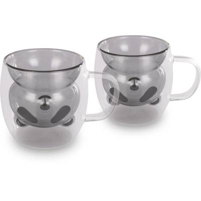 Σετ Ποτήρια VASO Lamart LT9126 Γυάλινα με Διπλό Τοίχωμα 230ml Μαύρα 2 Τεμ