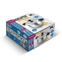 Κατσαρόλα με Καπάκι Σουρωτήρι 24cm 6lt Stainless Steel Lamart LT1206