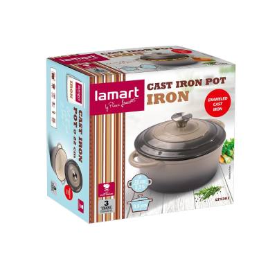 Κατσαρόλα Εμαγιέ 22x9.5cm 2.7lt Lamart IRON LT1301
