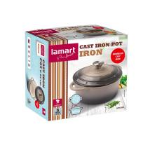 Κατσαρόλα Εμαγιέ 22x9.5cm 2.7lt Lamart IRON LT1301