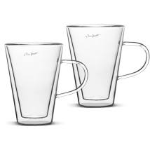 Φλιτζάνι Τσαγιού με Χερούλι THERMO Double Wall Σετ 2τεμ. 300ml Lamart LT9028 Διάφανο