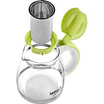 Τσαγιέρα Γυάλινη με Φίλτρο 1,5lt 13cm Lamart LT7028 Διάφανο/Πράσινο