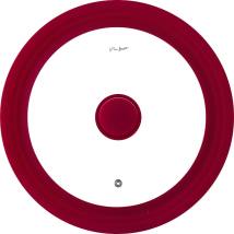 Καπάκι για Κατσαρόλα Γυαλινο με Σιλικόνη 24-28cm COVER Lamart LT7082 Κόκκινο