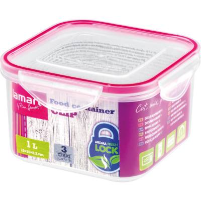 Δοχείο Φαγητού Πλαστικό με Clip Κατάλληλο για Φούρνο Μικροκυμάτων 1lt Lamart LT6005 Διαφανές