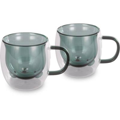 Σετ Ποτήρια VASO Lamart LT9127 Γυάλινα με Διπλό Τοίχωμα 250ml Πράσινα 2 Τεμ