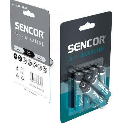 Μπαταρία Αλκαλική Sencor SBA LR03 size AAA 4+2τμχ