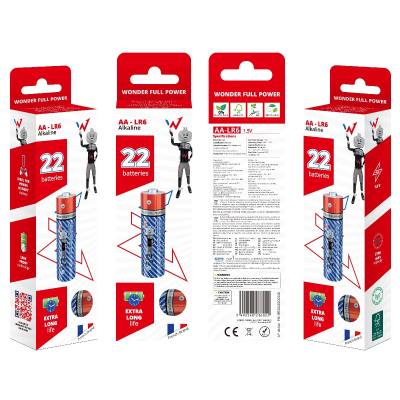 Μπαταρία Αλκαλική Wonder Full Power LR6 size AA 1.5V Τεμ. 22