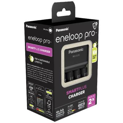 Φορτιστής Μπαταριών Panasonic Eneloop Pro BQ-CC55E Smart & Quick για AA/AAA + 4 Μπαταρίες size AA BK-3HCDE/2BE 2500 mAh Ni-MH 1.