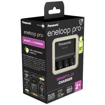Φορτιστής Μπαταριών Panasonic Eneloop Pro BQ-CC55E Smart & Quick για AA/AAA + 4 Μπαταρίες size AA BK-3HCDE/2BE 2500 mAh Ni-MH 1.