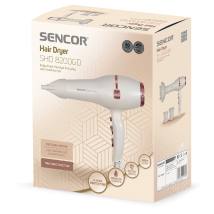 Σεσουάρ Μαλλιών Sencor SHD 8200GD 2400W Ιονισμού Procare+ με 3 Επιλογές Θερμοκρασίας και 2 Ταχύτητας Αέρα Λευκό/Χρυσό