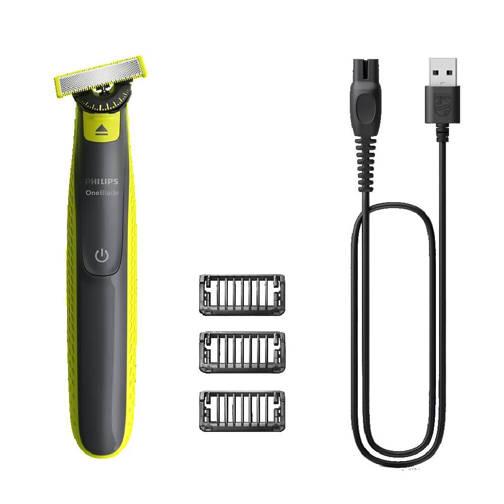 Επαναφορτιζόμενη Ξυριστική Μηχανή Προσώπου Philips OneBlade 360º QP2724/23 Wet&Dry