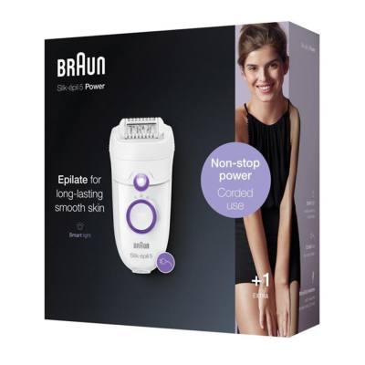 Μηχανή Αποτρίχωσης Braun Silk-Epil SE5-505P Κατάλληλη για Πόδια και για Σώμα