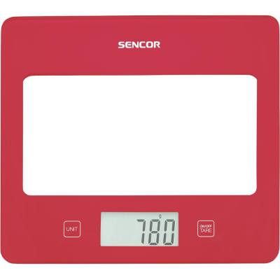 Ζυγαριά Κουζίνας 5kg UltraSlim Glass Sencor SKS 5034RD Κόκκινη