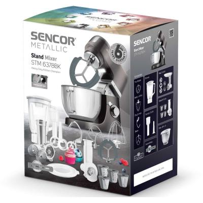 Κουζινομηχανή 6 Ταχυτήτων 5 in1 4.5lt 1000W Sencor STM 6378BK Ανθρακί