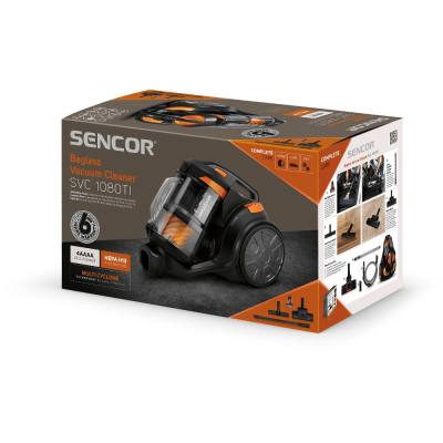 Ηλεκτρική Σκούπα 4ΑΑΑΑ ECO 700W Power χωρίς Σακούλα Multi Cyclone HEPA H13 78 dB(A) Sencor SVC 1080TI