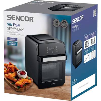 Φριτέζα Αέρος 12lt LED Sencor SFR 5510BK Μαύρη