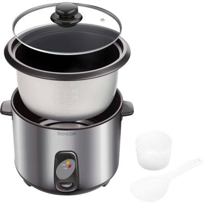 Ατμομάγειρας Ρυζιού Rice Cooker 2,8lt Stainless Steel Sencor SRM 2800SS Ασημί