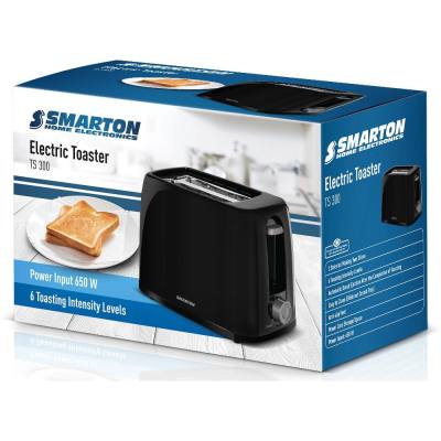 Φρυγανιέρα Smarton TS 300 2 Θέσεων 650W Μαύρο/Γκρι