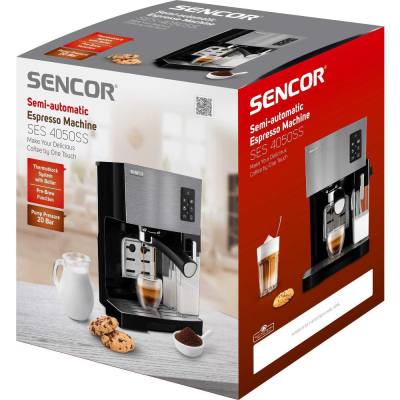 Μηχανή Espresso Ημιαυτόματη 20Bar 1450W Sencor SES 4050SS-EUE3 Ασημί
