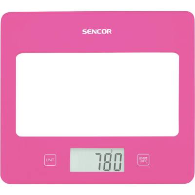 Ζυγαριά Κουζίνας 5kg UltraSlim Glass Sencor SKS 5038RS Ροζ