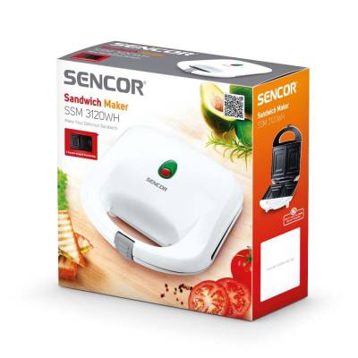 Τοστιέρα 2 Θέσεων Sencor SSM 3120WH Λευκή