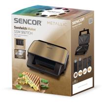 Τοστιέρα με 4 Αποσπώμενες Πλάκες CoolTouch Sencor SSM 9977CH Χρυσαφί
