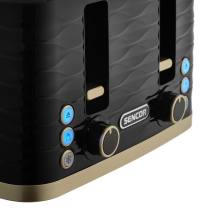 Φρυγανιέρα Sencor STS 7551BK 4 Θέσεων 1600W 3D Pattern Design Μαύρο/Χρυσό