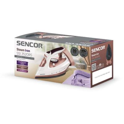 Σίδερo Ατμού με Κεραμική Πλάκα Drip-Stop 3100W Sencor SSI 3520RS Λευκό/Ροζ
