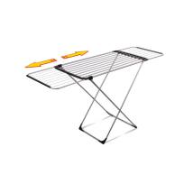 Πτυσσόμενη Απλώστρα Ρούχων με Επεκτεινόμενα Φτερά Lamart LT8102  18M Αλουμινίου, 15kg Φορτίο, Ασημί/Μαύρη