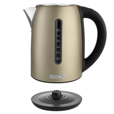 Βραστήρας Ανοξείδωτος με Επιλογή Θερμοκρασίας 1,7lt 2150W Sencor SWK 7707CH Χρυσαφί