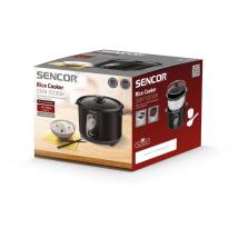 Ατμομάγειρας Ρυζιού Rice Cooker 1lt Stainless Steel Sencor SRM 1001BK Μαύρο