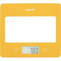 Ζυγαριά Κουζίνας 5kg UltraSlim Glass Sencor SKS 5036YL Κίτρινο
