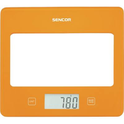 Ζυγαριά Κουζίνας 5kg UltraSlim Glass Sencor SKS 5033OR Πορτοκαλί