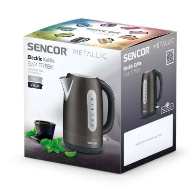 Βραστήρας Μεταλικός 1,7lt 2150W Sencor SWK 1778BK Μαύρο