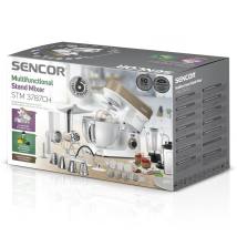 Κουζινομηχανή 6 Ταχυτήτων 5 in 1 5lt 1200W Sencor STM 3787CH Λευκό/Χρυσό
