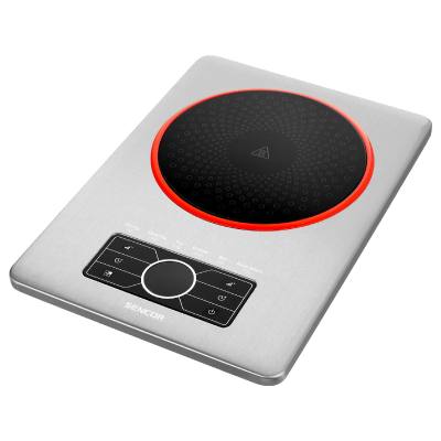 Φορητή Κεραμική Εστία Sencor SCP 5010SS Μονή 1500W 19cm με Λειτουργίες Stir-Fry Deep-Fry Fry Simmer Boil Keep Warm Ασημί