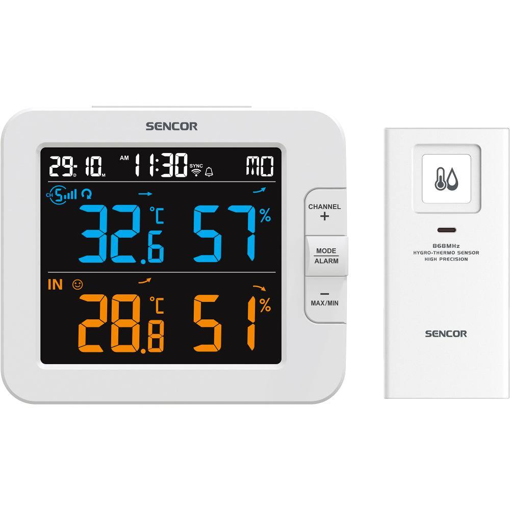 Μετεωρολογικός Σταθμός -  Ρολόϊ - Ξυπνητήρι Sencor SWS 8600 με Ασύρματο Αισθητήρα και LCD Οθόνη