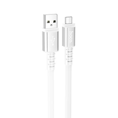 Καλώδιο Σύνδεσης Hoco X85 Strength USB σε Micro-USB 2.4A Υψηλής Αντοχής Λευκό 1m