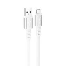 Καλώδιο Σύνδεσης Hoco X85 Strength USB σε Micro-USB 2.4A Υψηλής Αντοχής Λευκό 1m
