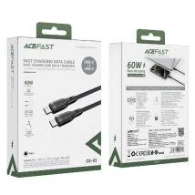 Καλώδιο σύνδεσης Acefast C8-03 USB-C σε USB-C 60W Braided Μαύρο 1.2m