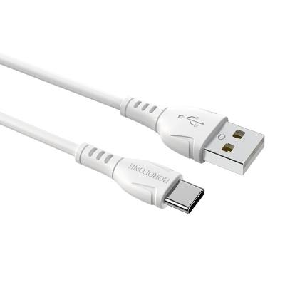 Καλώδιο Borofone BX51 Triumph USB σε USB-C 3A Λεύκο 1m