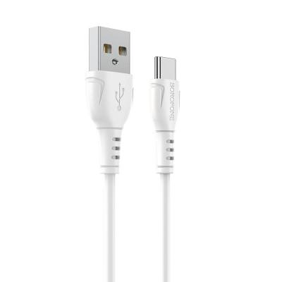 Καλώδιο Borofone BX51 Triumph USB σε USB-C 3A Λεύκο 1m