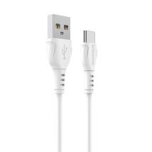 Καλώδιο Borofone BX51 Triumph USB σε USB-C 3A Λεύκο 1m