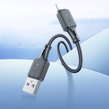 Καλώδιο Hoco X101 Silicon Assistant USB-A σε Lightning Fast Charging 2.4A Μαύρο 1m