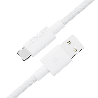 Καλώδιο Σύνδεσης Acefast C18-04 USB-A  σε USB-C 3A Fast Charge USB2.0 Braided Λευκό 1.2m.